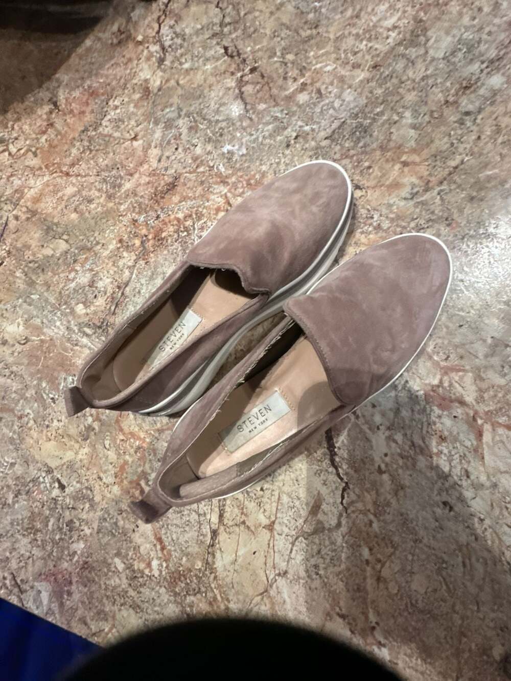 Steven New York Ayden Suede Slip-On Platform Sneakers